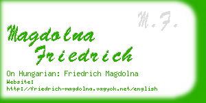 magdolna friedrich business card